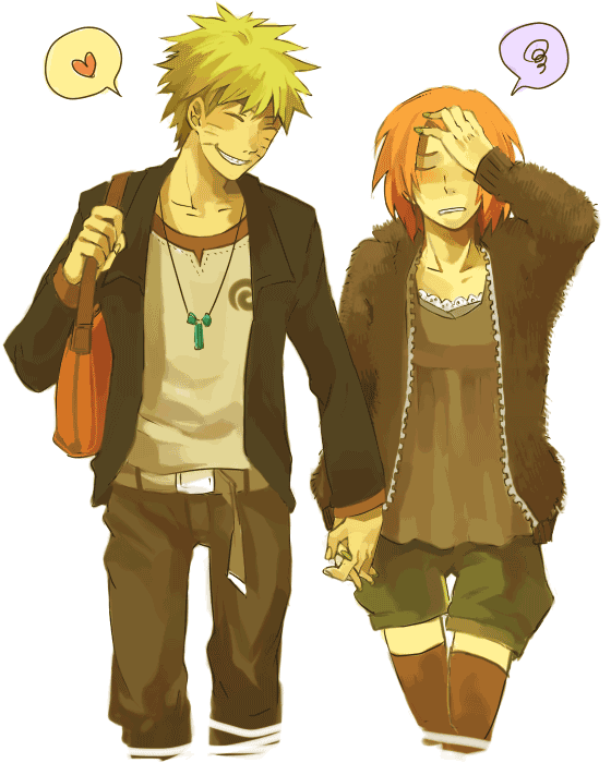 Naruto and Sakura Tired from shopping